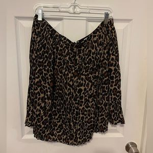 J. Crew Pleated Leopard mini Skirt